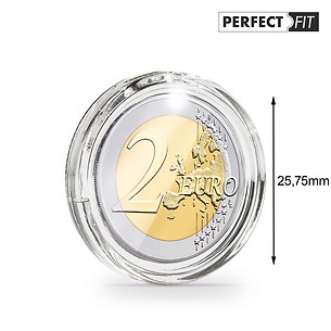 Ultra capsules Perfect Fit pour 2 Euro (25,75 mm), paquete de 10