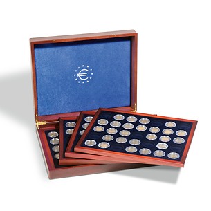 Volterra Quattro - Coffret Numismatique pour 140 pièces de 2 euros en capsules