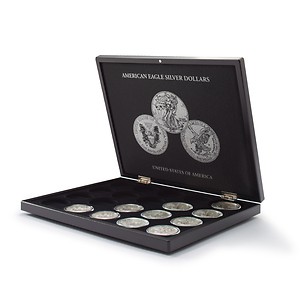 Volterra Uno - Coffret numismatique pour 20 pièces en argent «American Eagle» en capsules