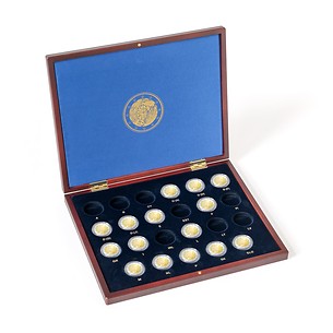 Volterra Uno - Coffret Numismatique pour 23 pièces de 2 euros 2022 « Erasmus » en capsules