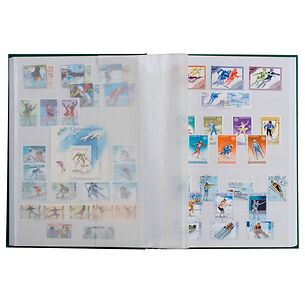 Classeurs pour timbres BASIC,couverture non ouatinée, pages blanches