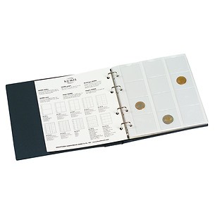 Album numismatique NUMIS, avec étui de protection plus 5 pochettes incluses, bleu
