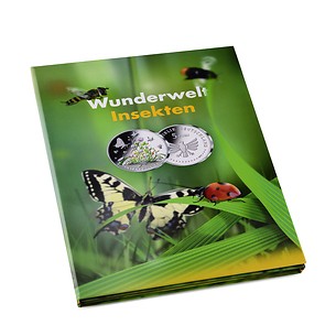 Album pour 9 pièces de 5 euros allemandes „Wunderwelt Insekten“ avec semences de fleurs