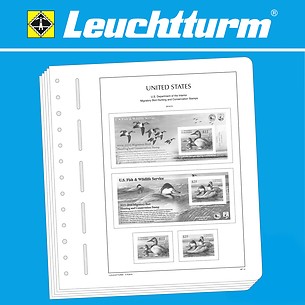 LEUCHTTURM SF Feuilles préimprimées USA timbres taxe Permis, Chasse (DUCK STAMPS)