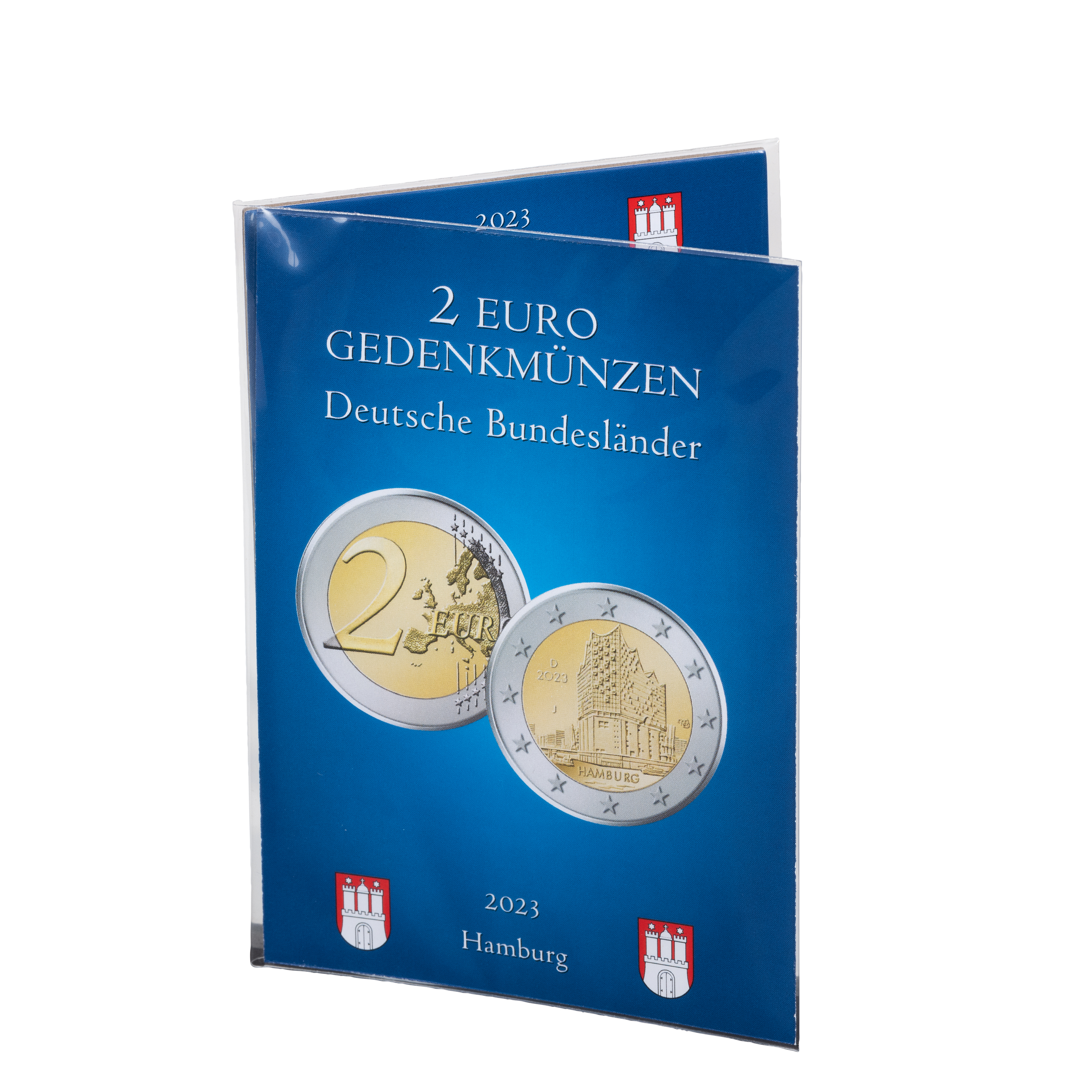 Carte pour les 5 pièces de 2 euros allemandes commémoratives de