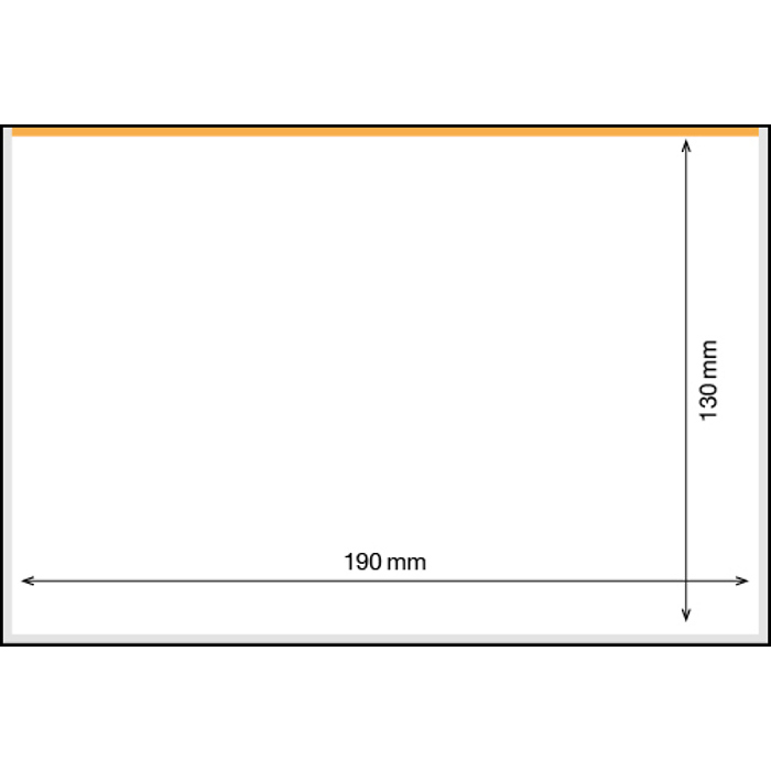 Basic 190 Pochettes de protection pour billets, paquet de 50, 190x130mm