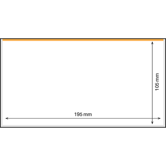 Basic 195 Pochettes de protection pour billets, paquet de 50, 195x105mm
