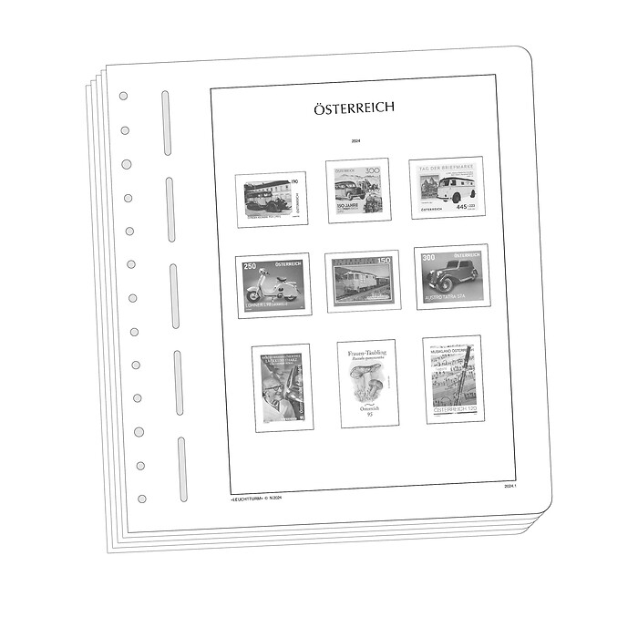 Leuchtturm feuilles complémentaires Autriche 2025