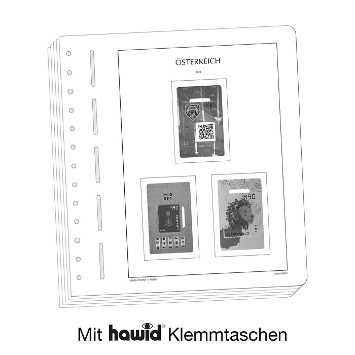 Leuchtturm feuilles complémentaires SF Autriche CRYPTO-timbr 2025