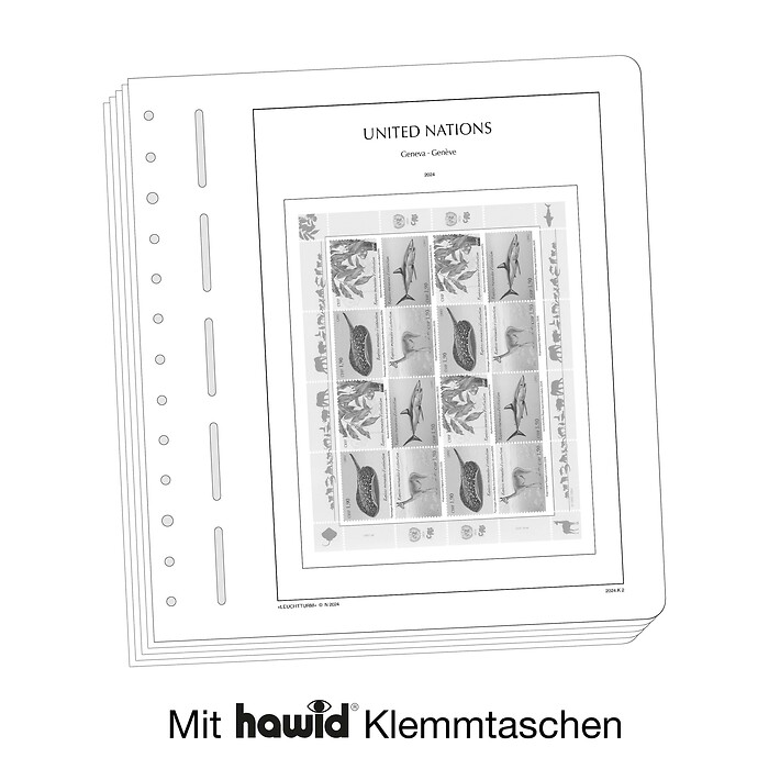 Leuchtturm feuilles complémentaires SF ONU Genève minifeuille 2025