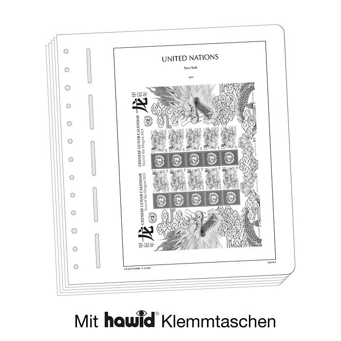 Leuchtturm feuilles complémentaires SF ONU New York minifeuille 2025