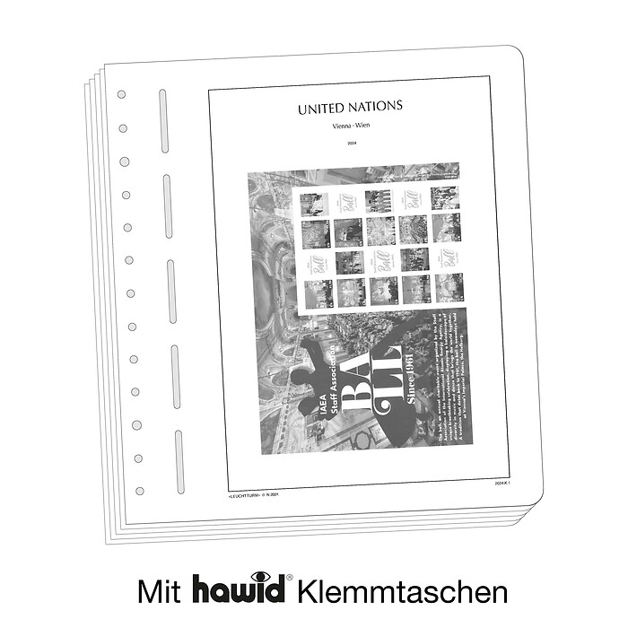 Leuchtturm feuilles complémentaires SF ONU Vienne minifeuille 2025