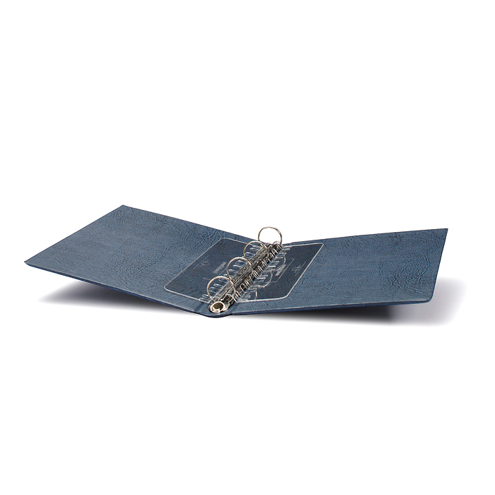 Reliure à anneaux Vario F avec étui de protection, bleu
