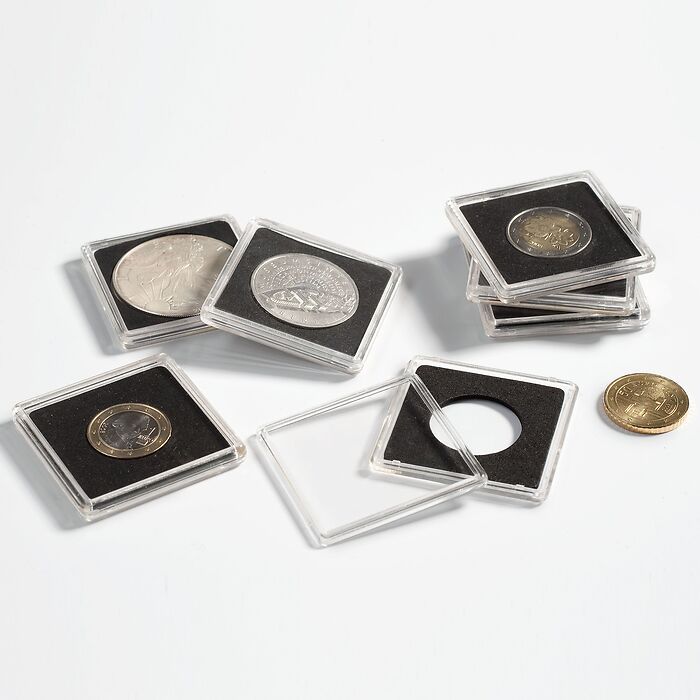 capsules QUADRUM pour pièces de monnaie de diamètre intérieur 22 mm p. 100