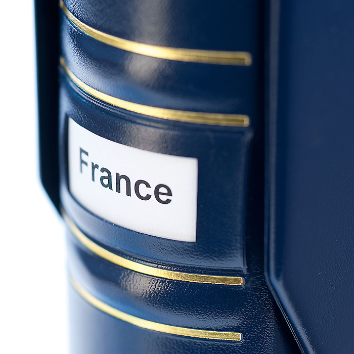 Reliure à anneaux Grande Signum, Classique avec champ d'étiquetage avec étui de prot, bleu