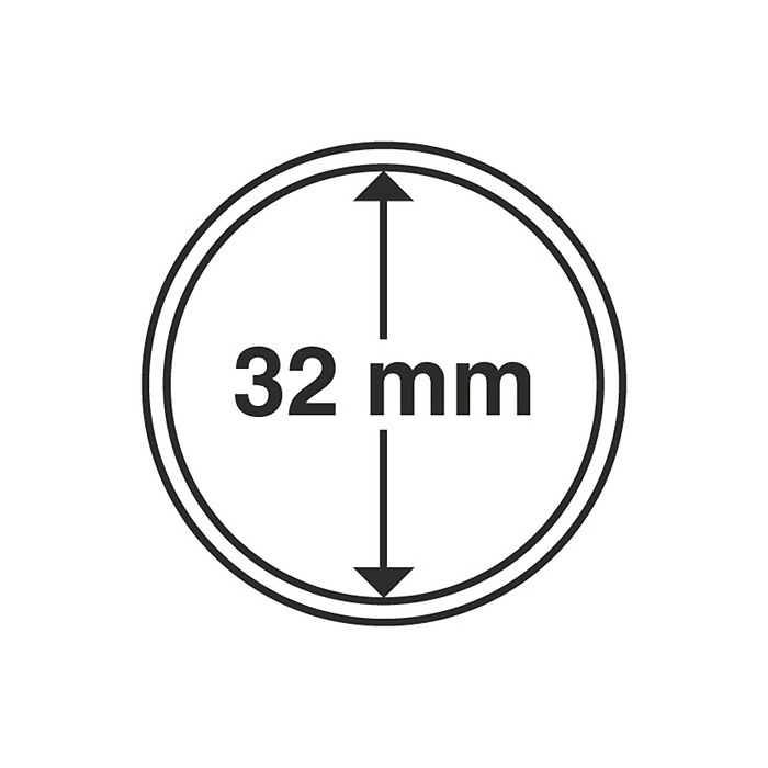 Capsules pour pièces de monnaie diamètre intérieur 32 mm