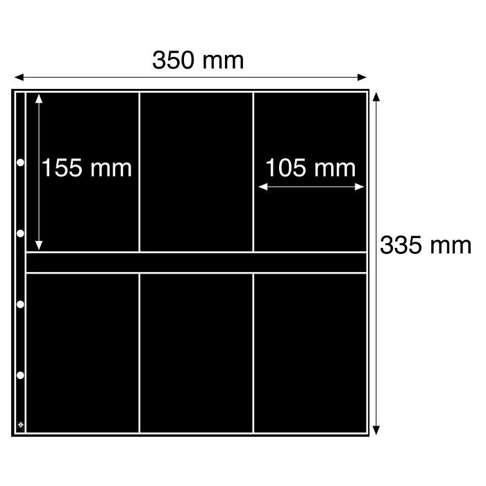 Pochettes plastiques Maximum,  pour cartes postales neuves,  format portrait, noires