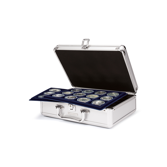 Valisette Numismatique Cargo S6, pour 112 pièces de monnaie, 6 plateaux inclus