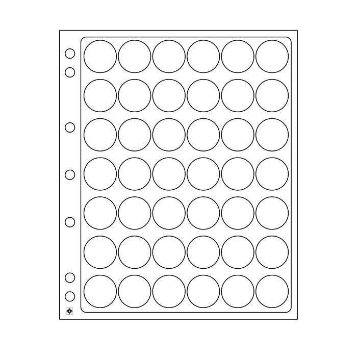 Feuilles en plastiques Encap,  transp. pour 42 muselets de champagneet capsules de bouteil