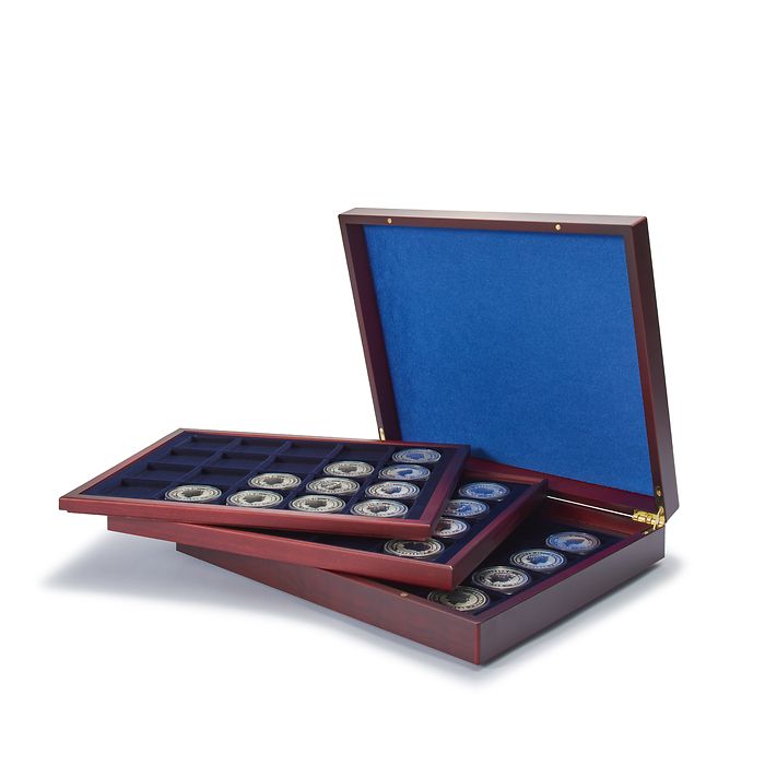 Volterra Trio - Coffret Numismatique avec 60 compartiments carrés pour  48 mm Ø