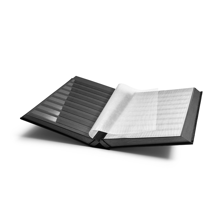 Classeur Comfort, DIN A4, 64 pages noires, couverture matelassée, noir