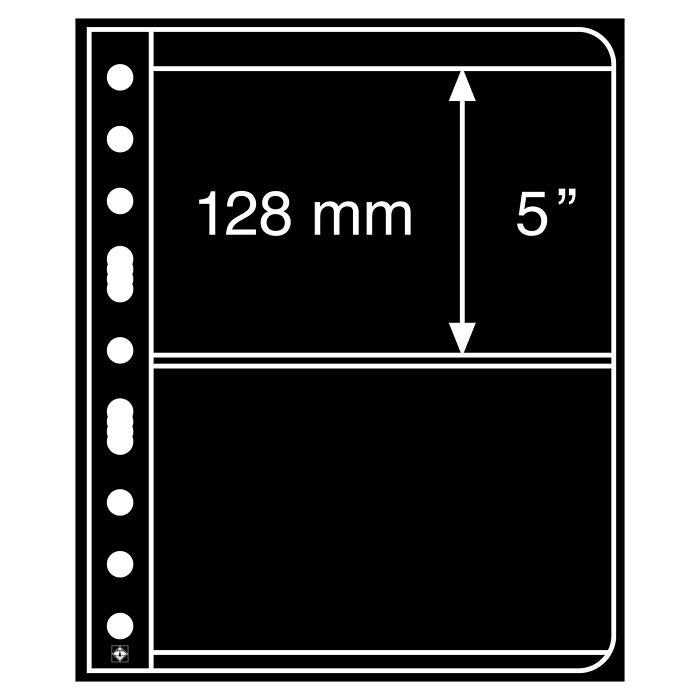 Pochettes plastiques VARIO, 2 compartiments, pellicule noire