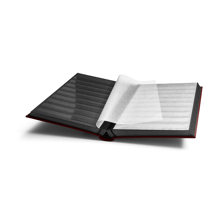 Classeur Comfort, DIN A4, 64 pages noires, couverture matelassée, bordeaux