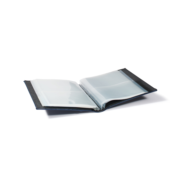 Album de cartes postales CL, incl. 50 pochettes transparentes, bleu