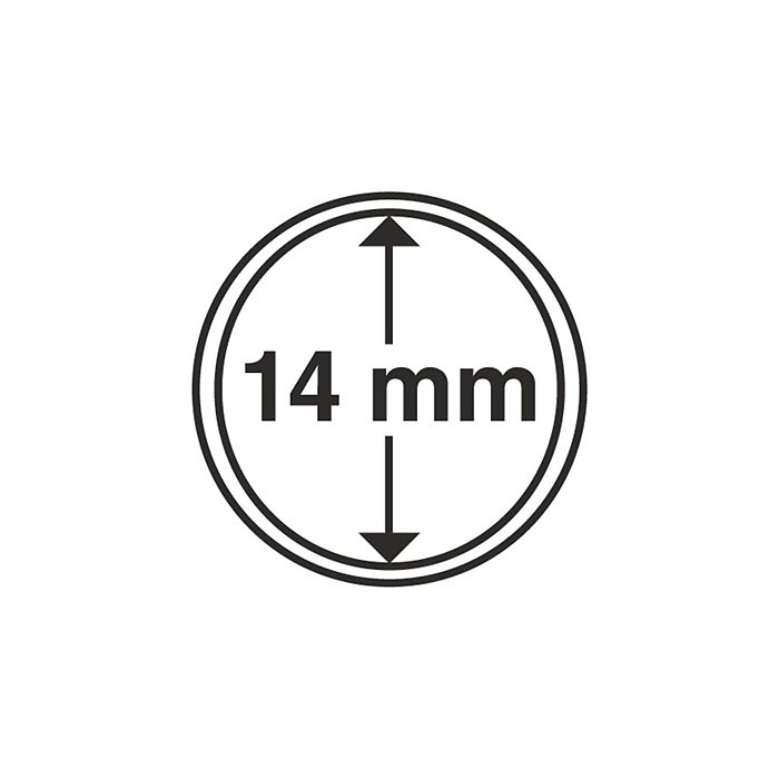 Capsules pour pièces de monnaie diamètre intérieur 14 mm