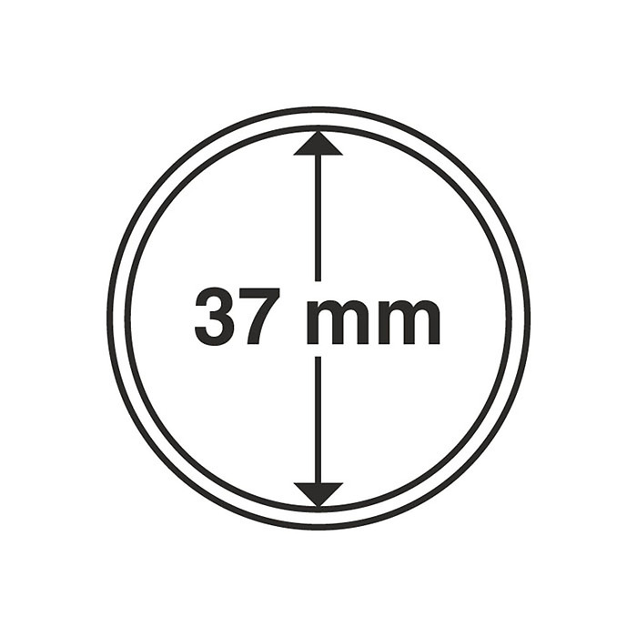 Capsules pour pièces de monnaie diamètre intérieur 37 mm