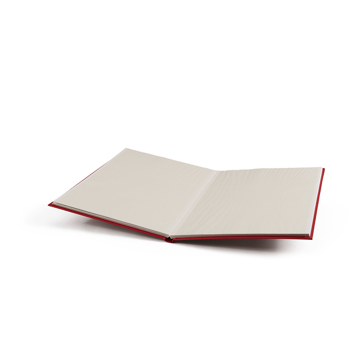 Classeur Basic, DIN A4, 16 pages blanches, couverture non matelassée, rouge