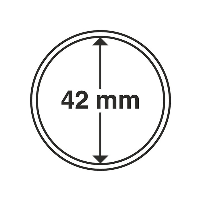 Capsules pour pièces de monnaie diamètre intérieur 42 mm