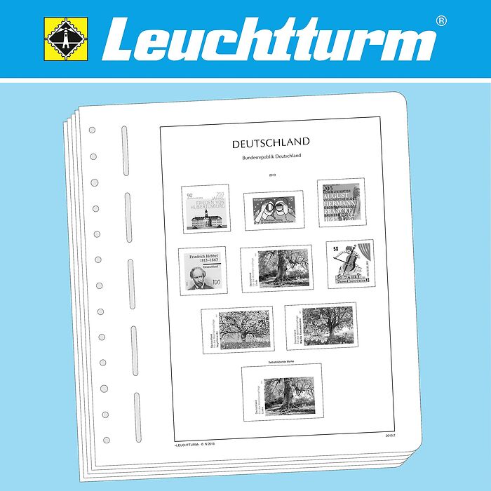 Leuchtturm feuilles préimprimées RDA 1970-1974