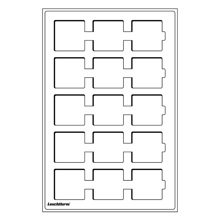 Tab plateaux L avec 15 cases pour  cadres cartonnés jusqu'à  50x50 mm, bleu