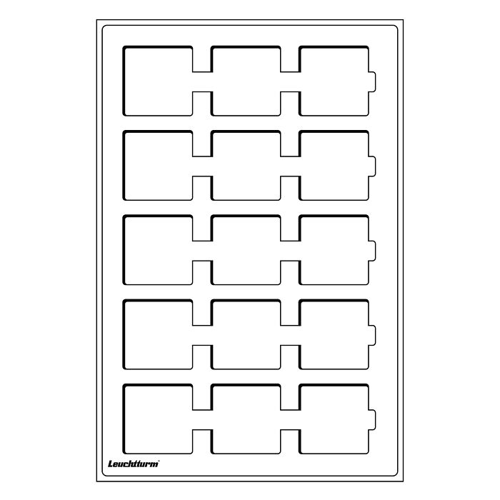 Tab plateaux L avec 15 cases pour  cadres cartonnés jusqu'à  50x50 mm, bleu