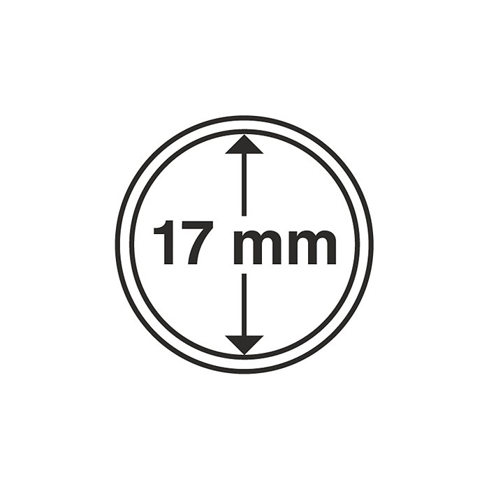 Capsules pour pièces de monnaie diamètre intérieur 17 mm