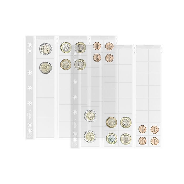 Feuilles numismatiques NUMIS, 33 compartiments pour Divers Ø, paquet de 5