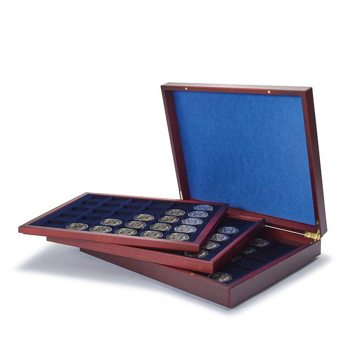 Volterra Trio - Coffret Numismatique avec 90 compartiments carrés pour 39 mm Ø