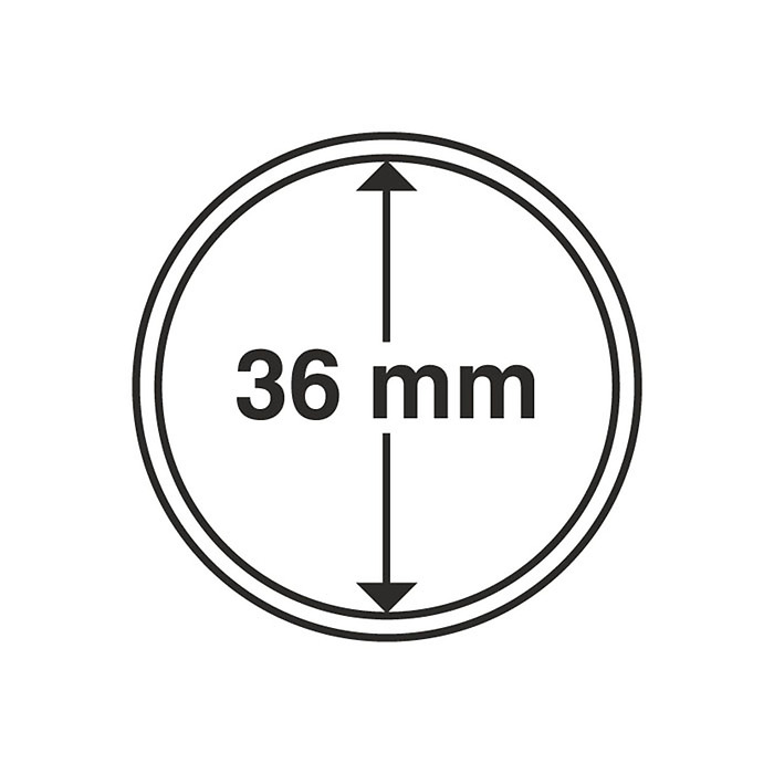 Capsules pour pièces de monnaie diamètre intérieur 36 mm