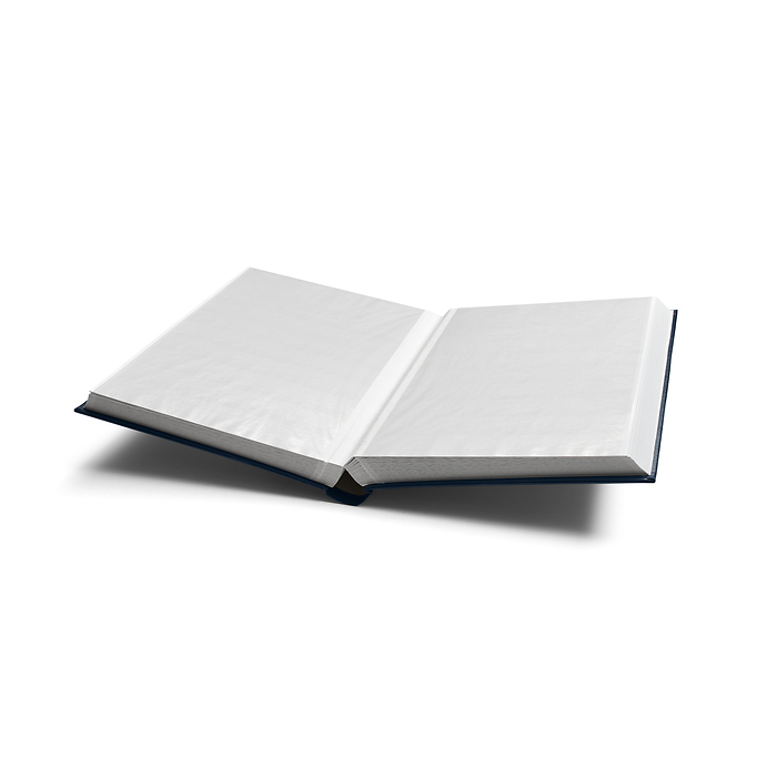 Classeur Comfort, DIN A4, 64 pages blanches, couverture matelassée, bleu