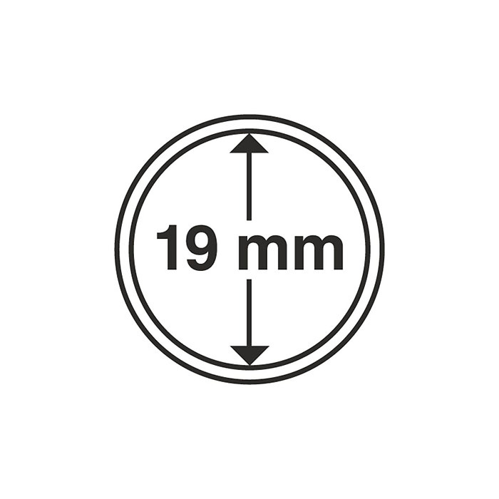 Capsules pour pièces de monnaie diamètre intérieur 19 mm