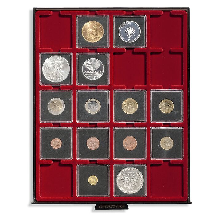 capsules Quadrum pour pièces de monnaie de diamètre intérieur 17 mm