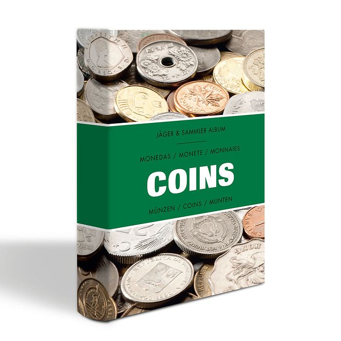 Album de poche COINS avec 8 feuilles pour insérer 6 monnaies par feuille jusqu'a 33 mm Ø