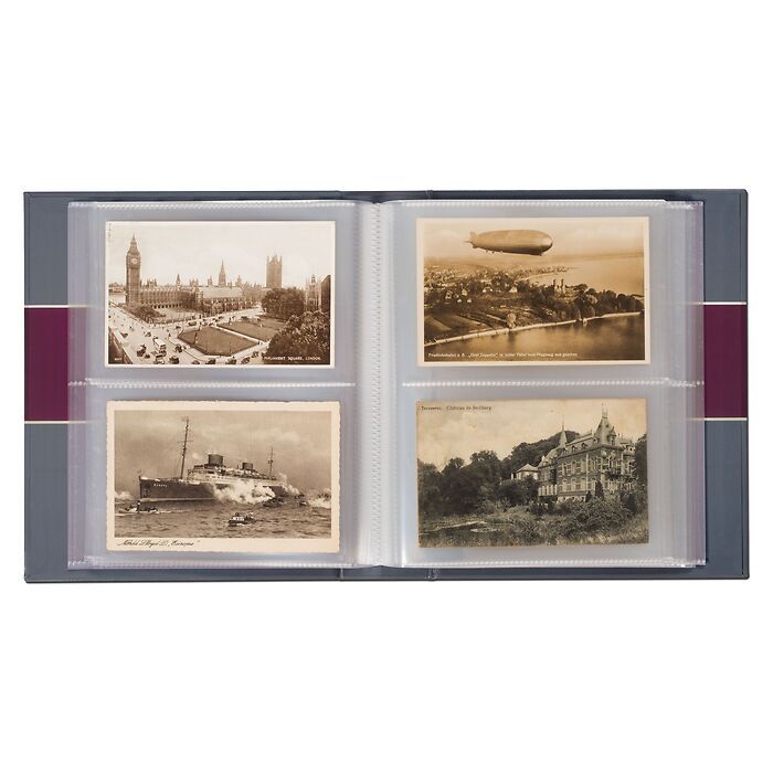 Album pour 200 cartes postales anciennes, avec 50 feuilles transparentes reliées