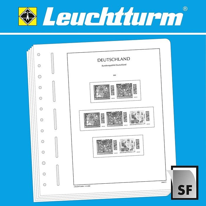 LEUCHTTURM SF-Feuilles préimprimées RFA combinaisons de timbres 2011-2022