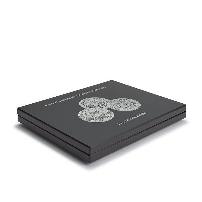 Volterra Uno - Coffret numismatique p. 20 pièces en argent «Somalia Elephant» en capsules