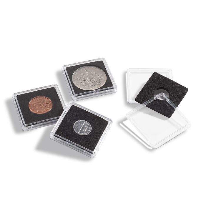Capsules QUADRUM Mini pour pièces de monnaie 17 mm, paquet de 10