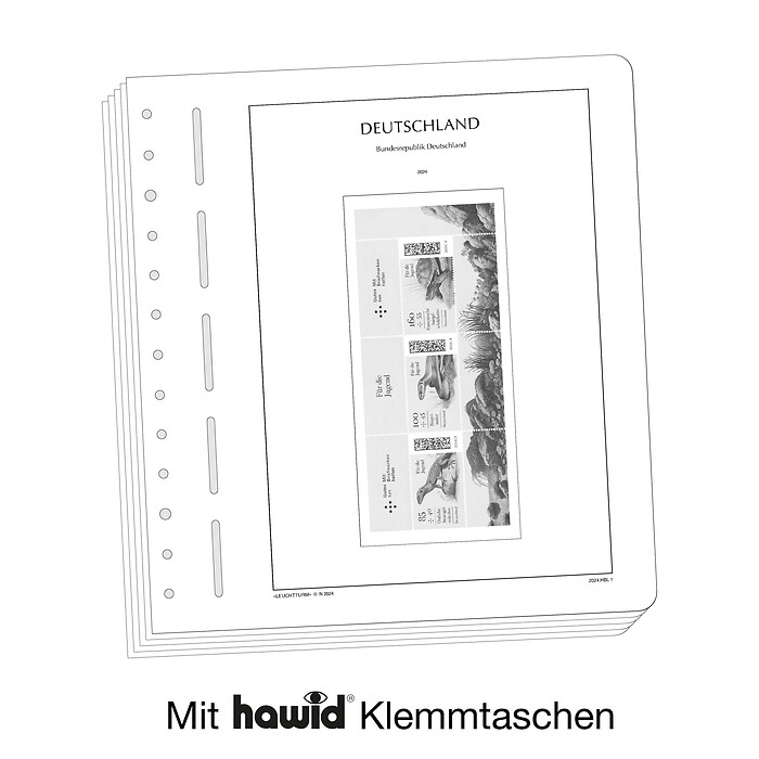 Leuchtturm SF-feuilles préimprimées Allemagne feuillets de cahier 2018-2025
