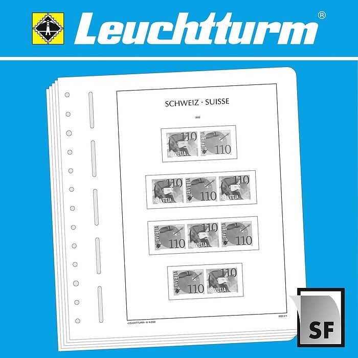 LEUCHTTURM feuilles complémentaires SF Suisse combinaisons de timbres 2020