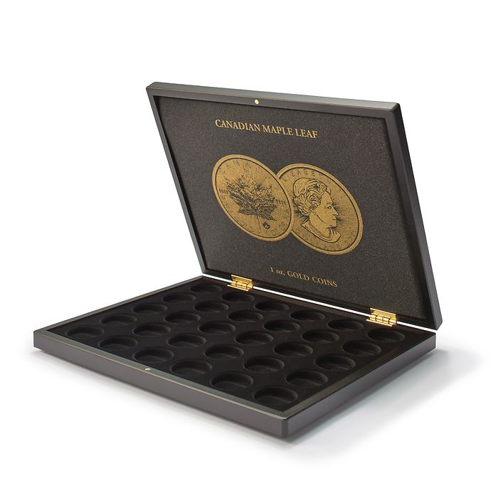 Volterra Uno - Coffret Numismatique pour 30 pièces d'or « Maple Leaf » en capsules